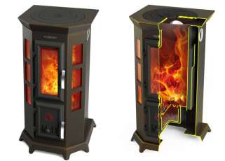 Стальная печь Термофор Статика Секста, чёрная бронза фото в Слониме