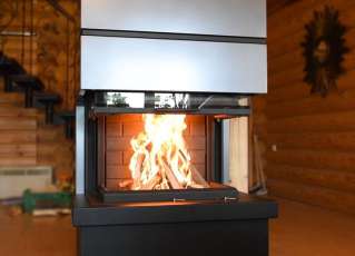 Стальной камин Родос 800 фото в Слониме