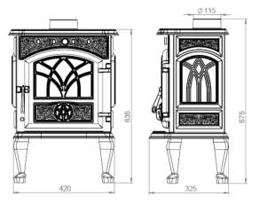 Недорогой камин Сибирь 7 чугунная фото в Слониме