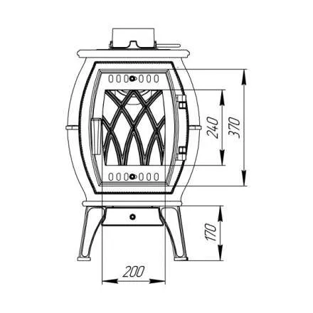 Купить Печь-камин Печь-камин ProMetall Бахта (серая) чугун в Слониме Амазонка бай фото в Слониме