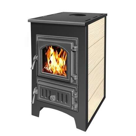 Печь-камин Везувий ПК-01 (270) бежевый 9 кВт Амазонка бай фото в Слониме
