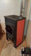 Купить Печь-камин Везувий ПК-01 (270) с плитой и т/о красный 9 кВт в Слониме в Слониме