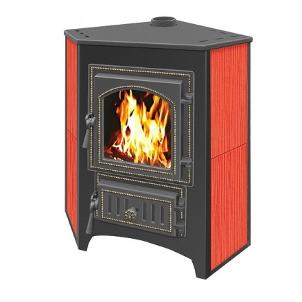 Печь-камин Везувий ПК-01 (220) угловой красный 9 кВт Амазонка бай фото в Слониме
