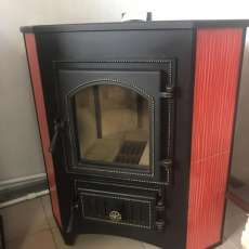 Купить Печь-камин Везувий ПК-01 (220) угловой красный 9 кВт в Слониме в Слониме