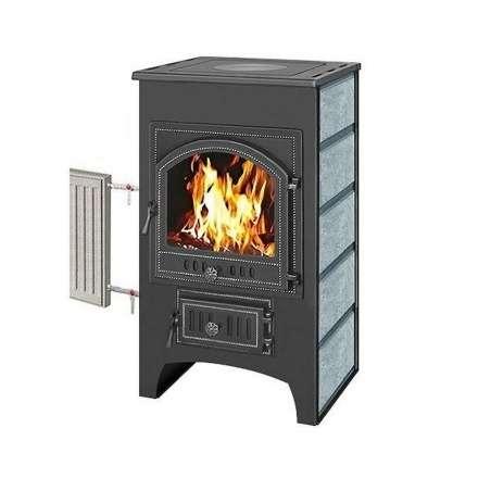 Печь-камин Везувий ПК-02 (205) с плитой и т/о змеевик 12 кВт купить в Слониме