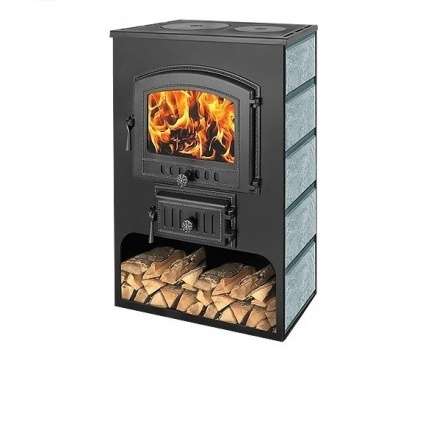 Печь-камин Везувий ПК-03 (224) с плитой талькохлорит 12 кВт Амазонка бай фото в Слониме