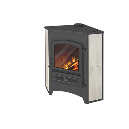 Камин ЭТНА (БКД) угловой Бежевый ф115 мм купить в Слониме