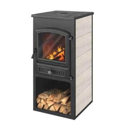 Печь-камин ЭТНА (БКД) с плитой Амазонка бай фото в Слониме
