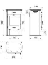 Недорогой печь-камин Теплодар Танго фото габариты в Слониме