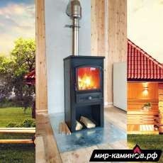 Недорогой камин со стеклом ЭТНА (БКД) с плитой и теплообменником фото в Слониме