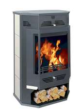 Стальной камин с дровницей Теплодар Румба фото в Слониме