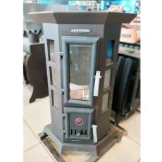 Угловая недорогая печь Термофор Статика Квинта, чёрная бронза фото в Слониме