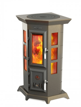 Отопительная печь Термофор Статика Квинта, чёрная бронза Амазонка бай фото в Слониме