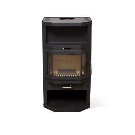 Купить стальной камин с шамотом Мета-Бел Ангара-Аква в Слониме фото в Слониме