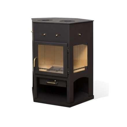 Печь-камин Мета-Бел АОТ 11.0 (в модификации Енисей с плитой") фото в Слониме