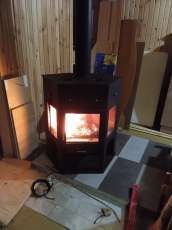 Печь-камин Енисей с плитой Мета бел в Слониме