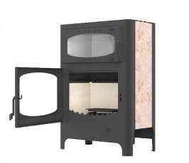 Печь-камин стальной Бавария Эко с духовкой и плитой фото в Слониме