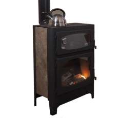 Печь-камин недорогая Бавария Эко с духовкой и плитой фото в Слониме