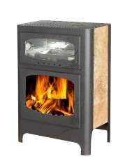 Печь-камин стальной Бавария Эко с духовкой и плитой фото в Слониме