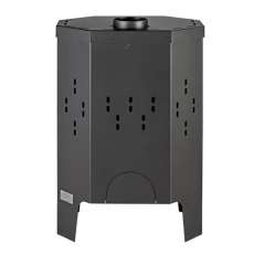 Печь-камин Бавария призматик пристенно-угловой фото сзади в Слониме