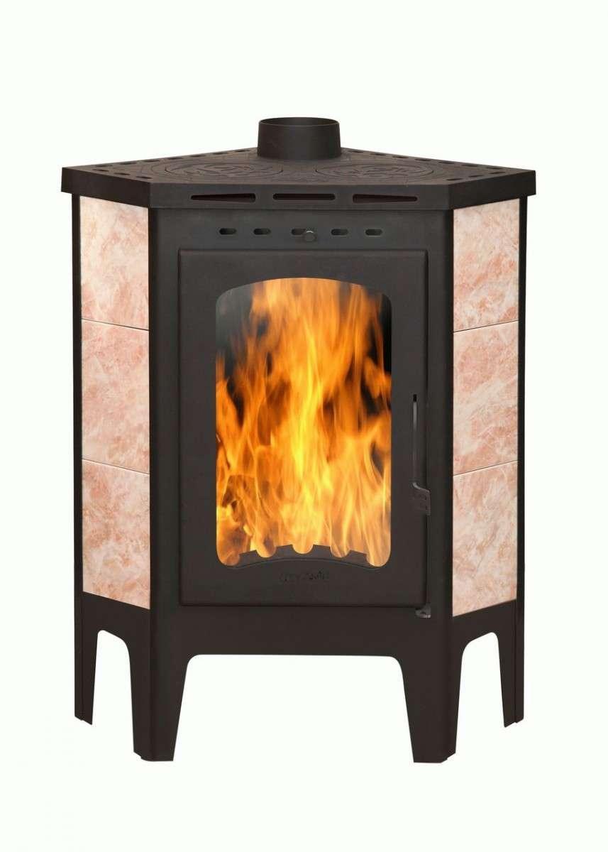 Печь-камин Бавария угловая с плитой купить в Слониме