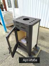 Недорогой камин со стеклом Бавария Оптима с плитой фото в Слониме