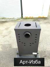 Недорогой камин со стеклом Бавария Оптима с плитой фото в Слониме