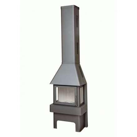 Печь-камин Бавария три стекла графит Амазонка бай фото в Слониме