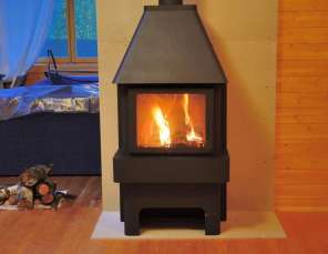 Недорогой камин Бавария три стекла графит фото в интерьере в Слониме