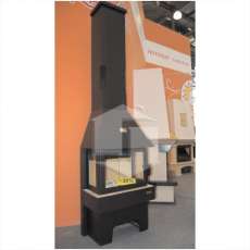 Недорогой камин Бавария 3 стекла чёрная фото в интерьере в Слониме