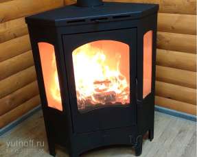 Недорогой камин со стеклами Бавария панорама угловая фото в Слониме