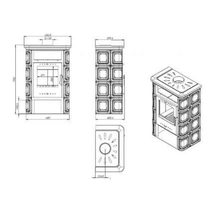 Купить Печь-камин Печь-камин NORDflam Vera чугун в Слониме Амазонка бай фото в Слониме