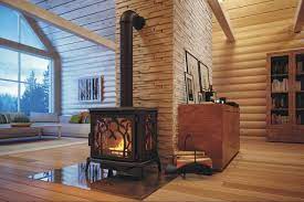 Печь-камин чугунный FireWay Demetra в интерьере Амазонка бай фото в Слониме