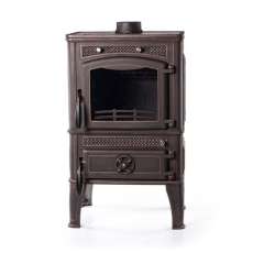 Печь-камин FireWay Dacha патина бронза Амазонка бай фото в Слониме