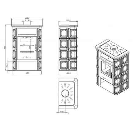 Купить Печь-камин NORDflam Coria в Слониме Амазонка бай фото в Слониме