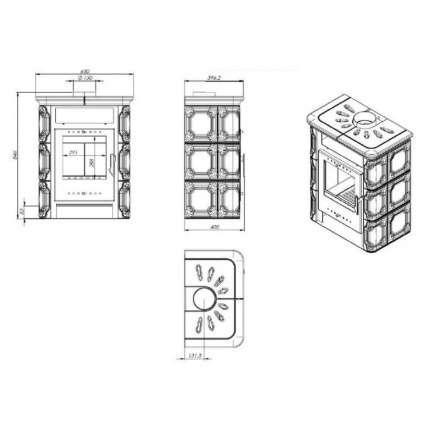 Купить Печь-камин NORDflam Sentra в Слониме Амазонка бай фото в Слониме