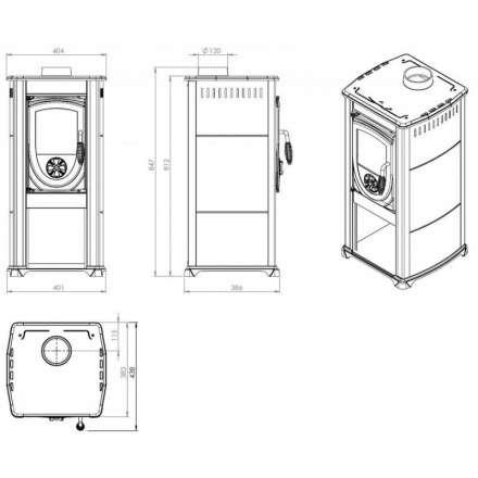 Купить Печь-камин NORDflam Fokus в Слониме Амазонка бай фото в Слониме
