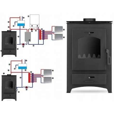 Печь-камин Blist B MAX E с водяным контуром Амазонка бай фото в Слониме