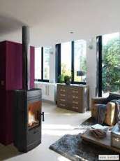 Печь-камин чугунный Invicta Gomont в интерьере Амазонка бай фото в Слониме