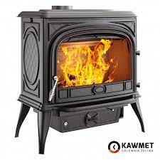 Купить Печь-камин KAWMET Premium SPHINX S6 (13,9 kW) в интерьере чугунный в Слониме фото в Слониме