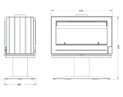 Купить Печь-камин Invicta Nelson чугунная в Слониме в Слониме