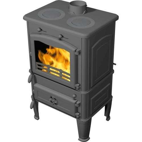 Печь-камин FireWay Dacha с варочной поверхностью чёрный Амазонка бай фото в Слониме