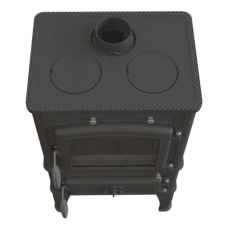 Печь-камин чугунный FireWay Dacha с варочной поверхностью патина бронза Амазонка бай фото в Слониме