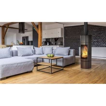 Купить Печь-камин Kratki Antares стальной в интерьере в Слониме Амазонка бай фото в Слониме