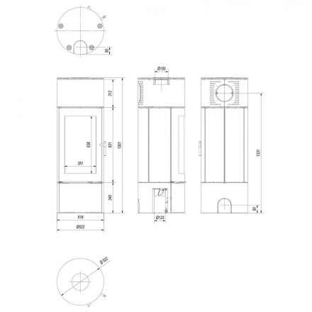 Купить Печь-камин Kratki Antares стальной в интерьере в Слониме Амазонка бай фото в Слониме
