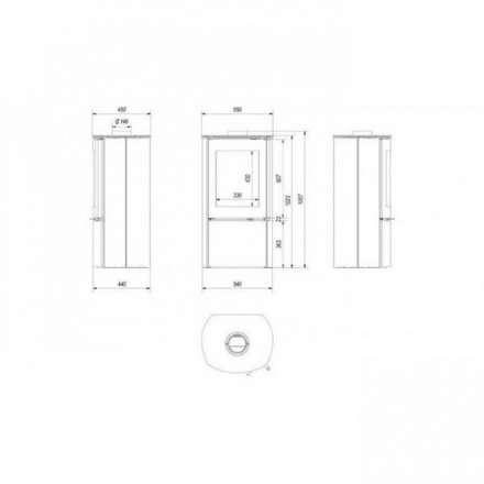 Купить Печь-камин Kratki Falcon 9 в Слониме