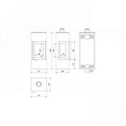 Купить Печь-камин Kratki THOR 8 View в Слониме Амазонка бай фото в Слониме