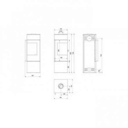 Купить Печь-камин Kratki THOR 8 в Слониме Амазонка бай фото в Слониме