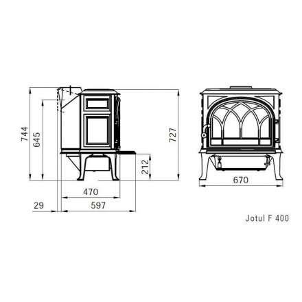 Чугунная печь камин Jotul F 400 BP в Слониме