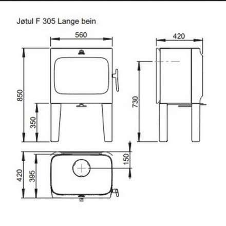 Чугунная печь камин Jotul F 305 LL WHE в Слониме